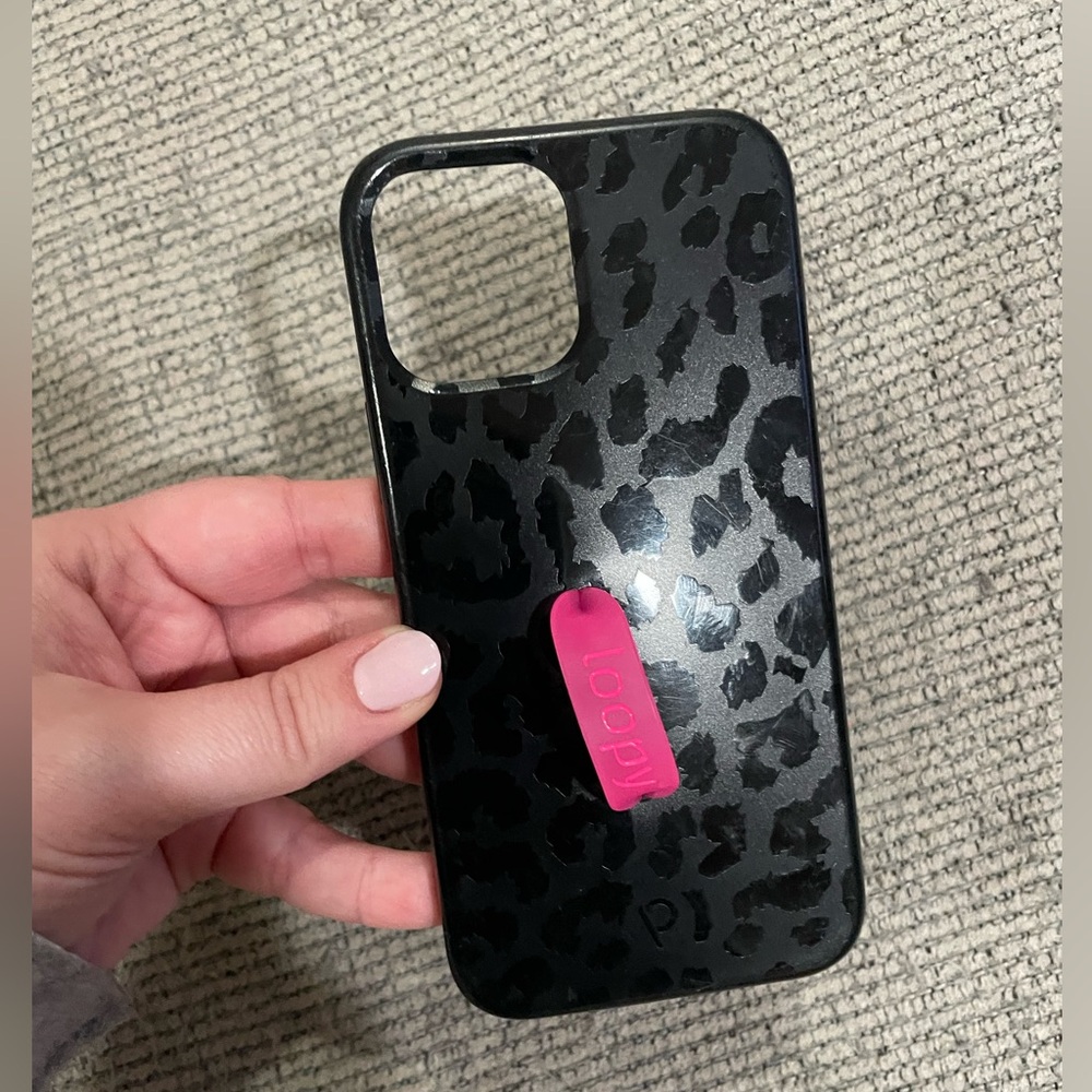 Midnight leopard loopy case